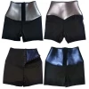 Cross-border silver high-waisted three-part belt-tightening pants, hip-lifting sports women's cut-up sweat-inducing pants, tight waist-tightening sweat-inducing pants Item Picture